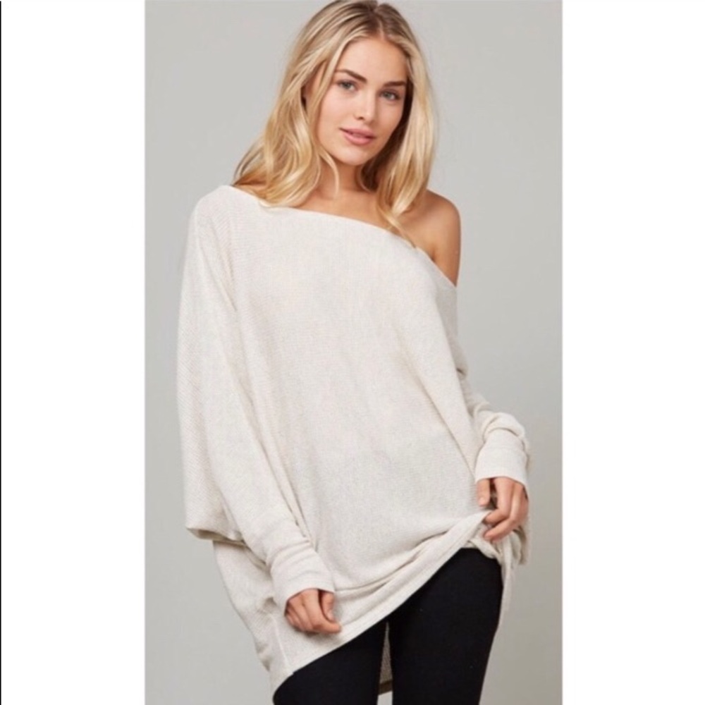 Oatmeal Off The Shoulder Tunic